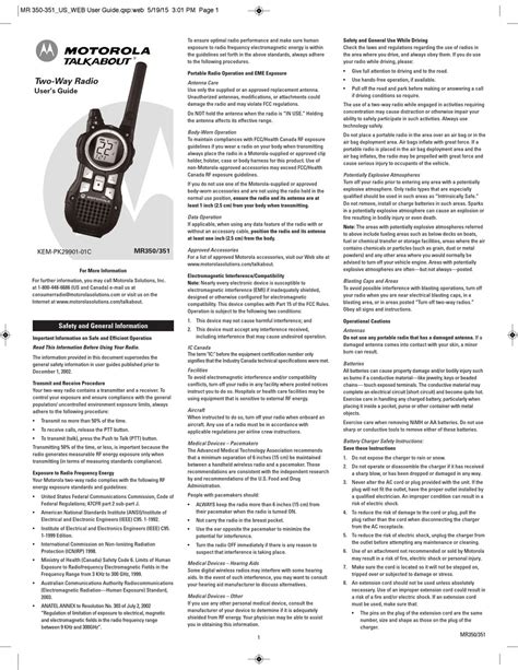 Motorola 00001NARGNLX Manual pdf